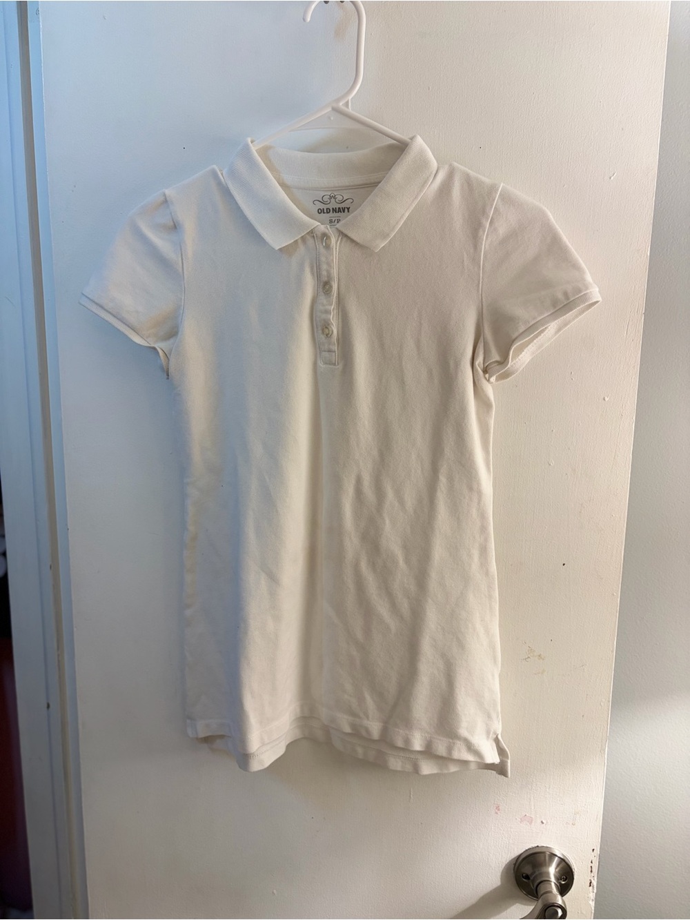 Old Navy White Short Sleeve Polo